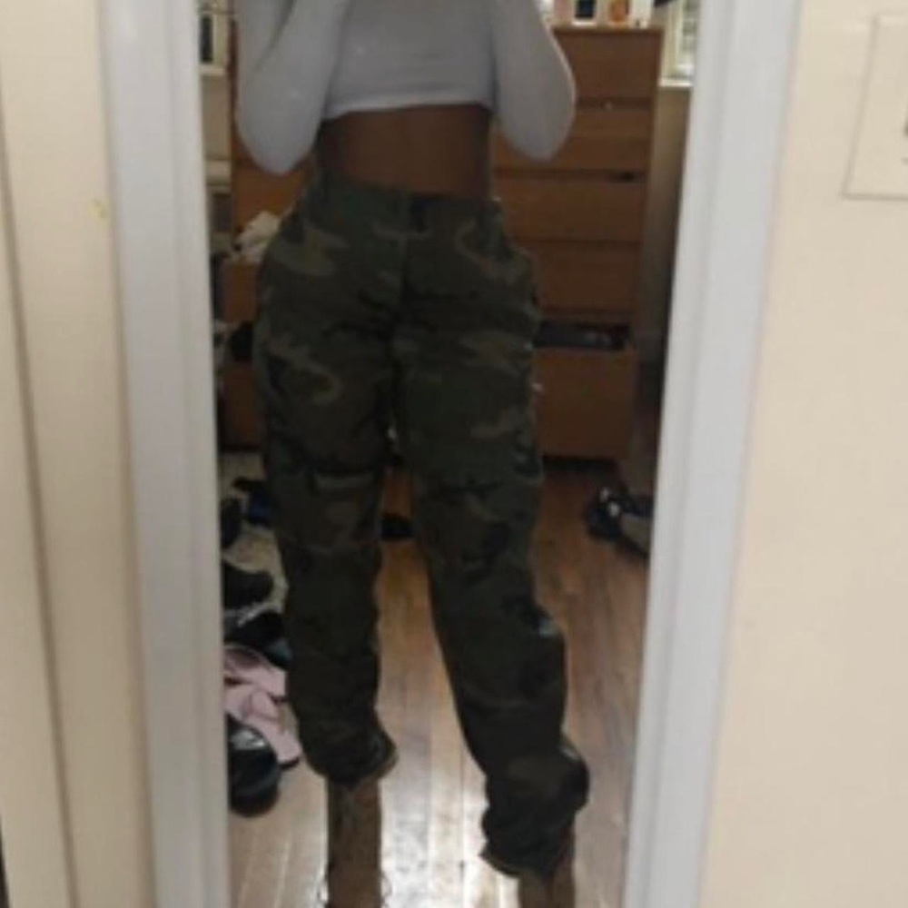 camo cargo pants